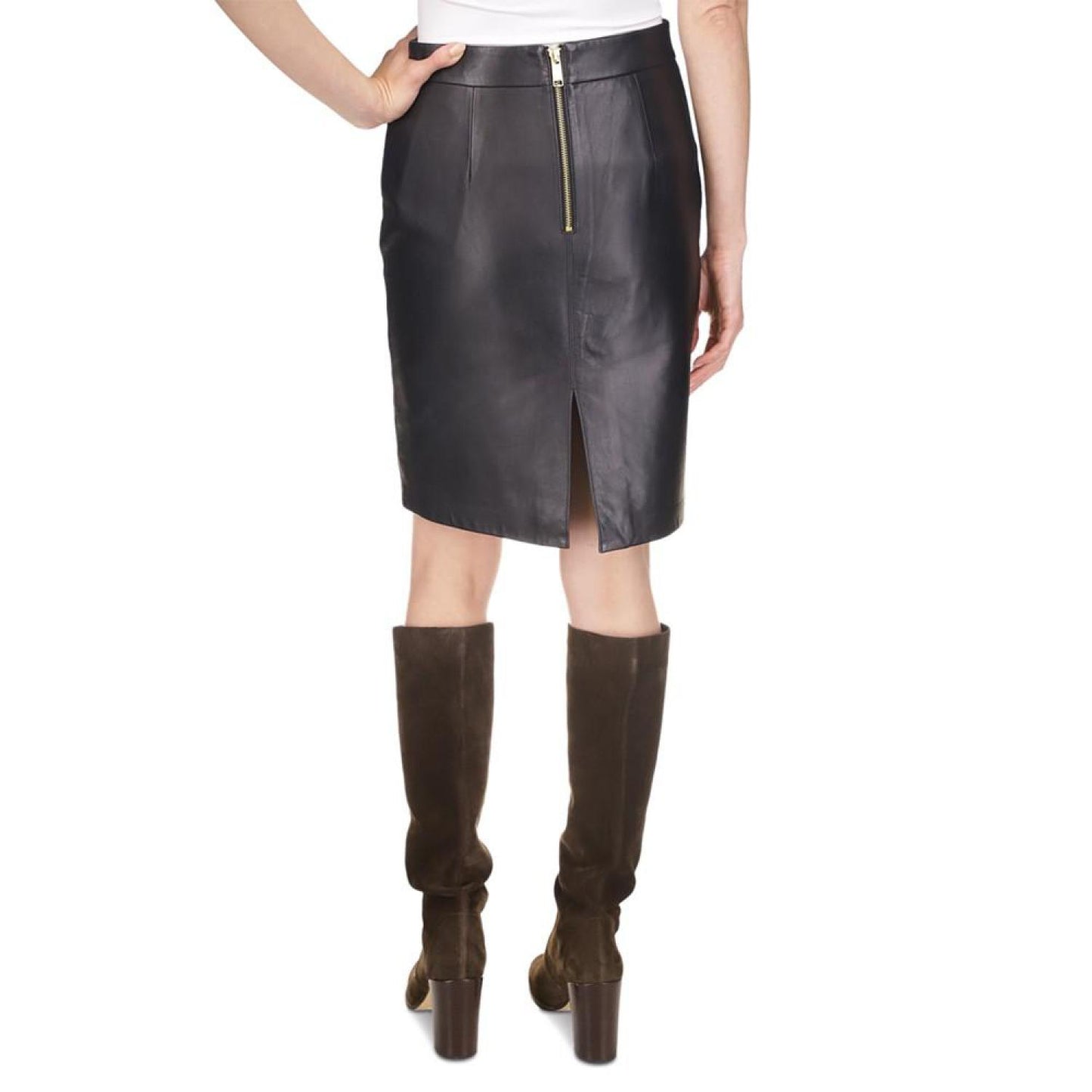 Women's Leather Fitted Pencil Skirt