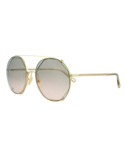 Round-Frame Metal Sunglasses