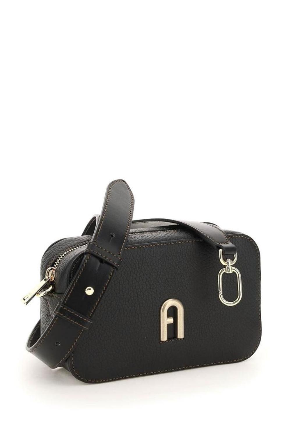 Furla Logo-Plaque Zipped Mini Crossbody Bag