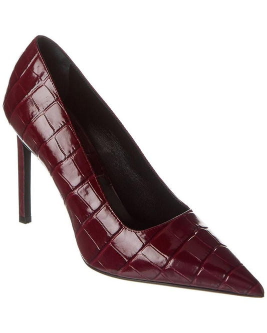 Michael Kors Collection Martine Runway Croc-Embossed Leather Pump