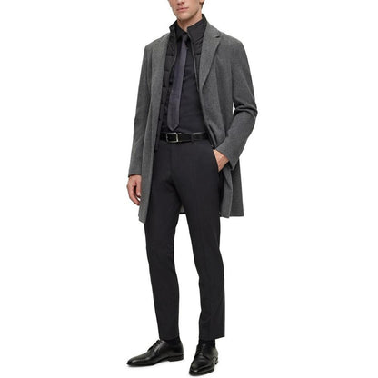 Men's Wool-Blend Zip-Up Coat