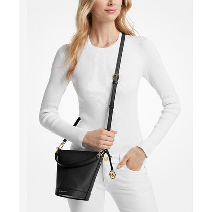 Townsend Small Leather Top-Zip Convertible Bucket Crossbody