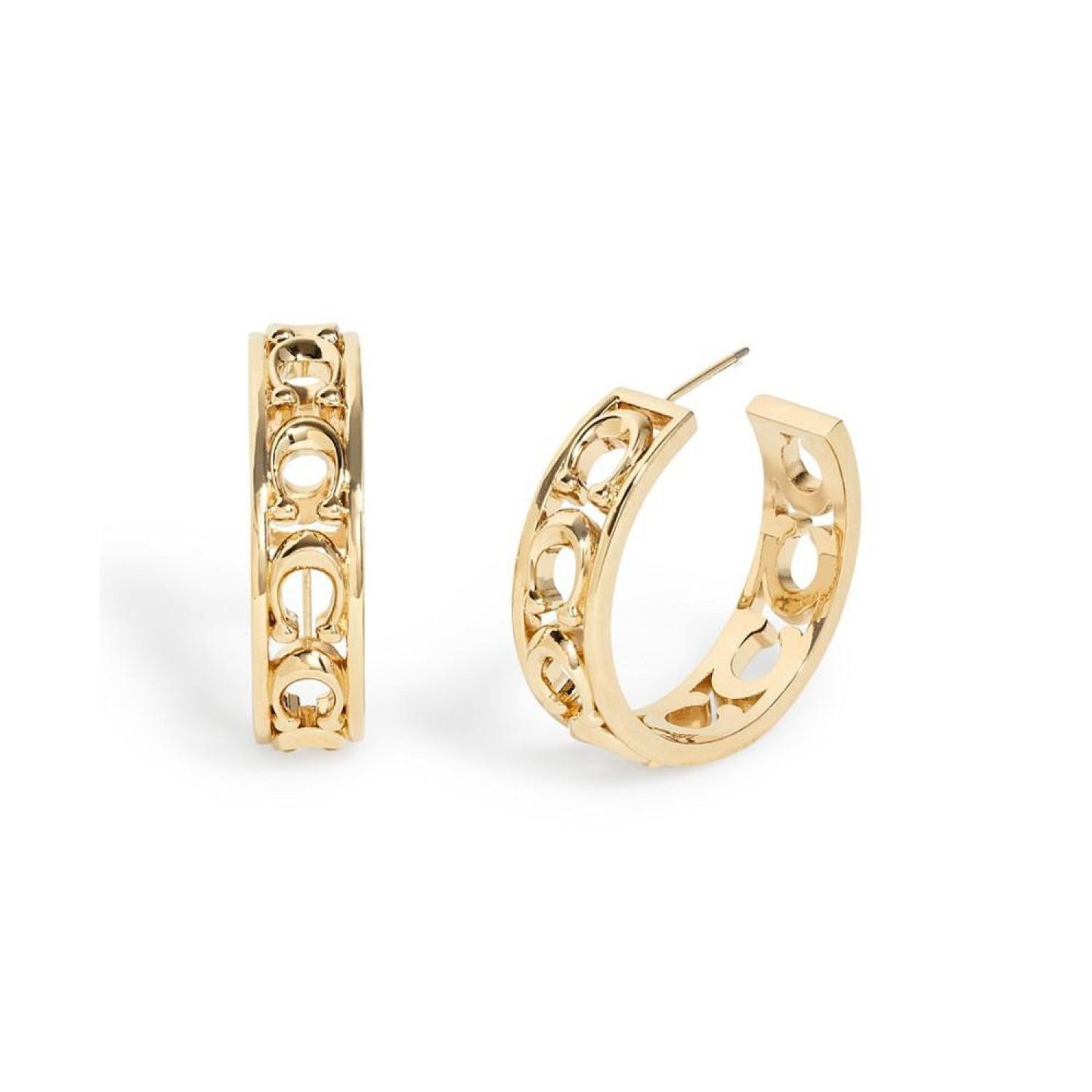 Signature Openwork Hoop Earrings