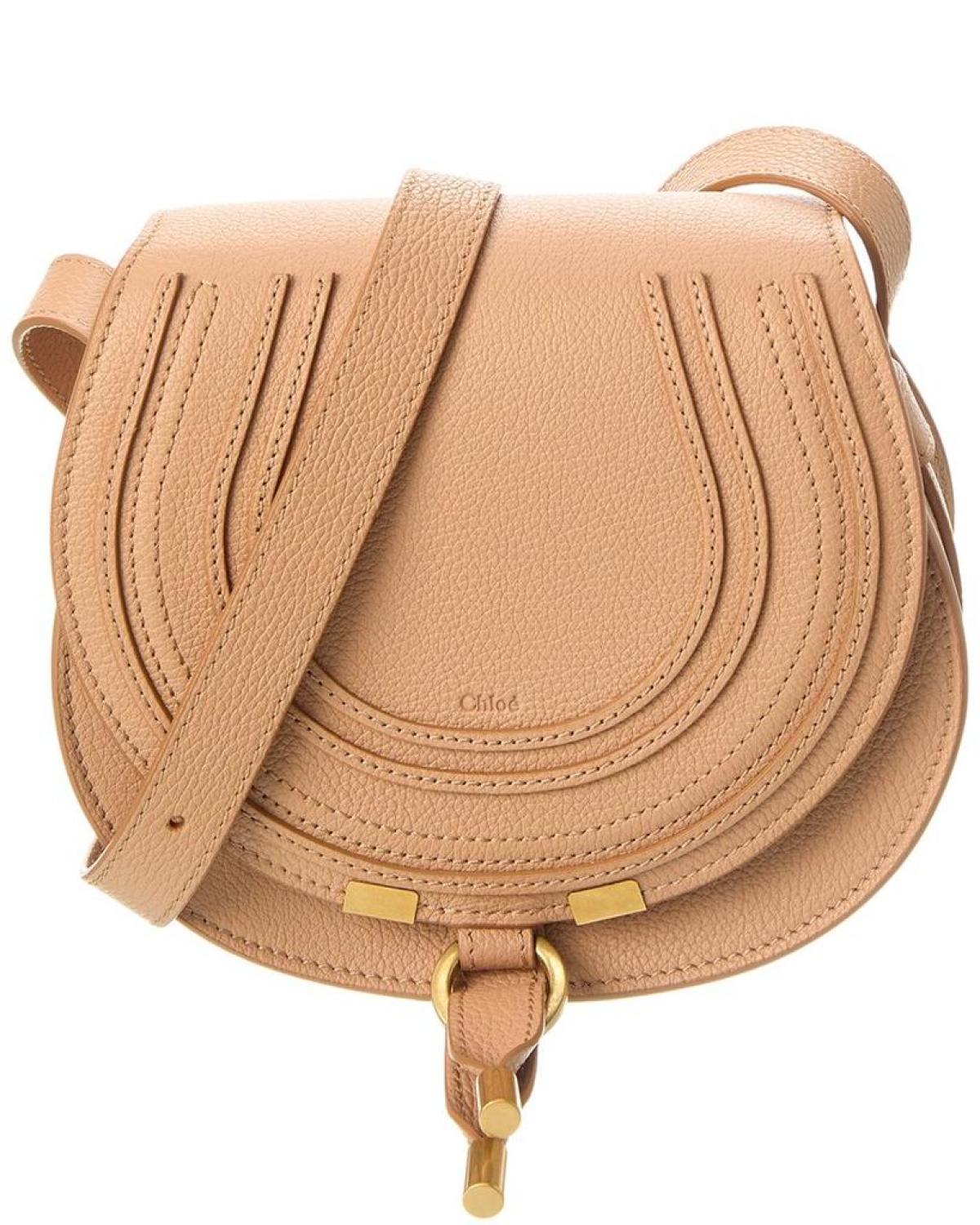 Chloé Marcie Small Leather Saddle Bag