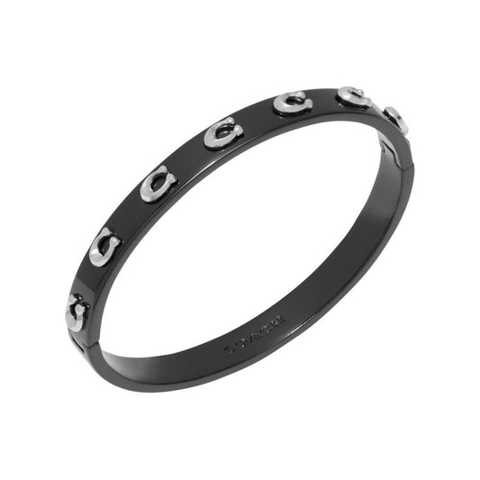 Hematite Signature Sculpted C Bangle Bracelet