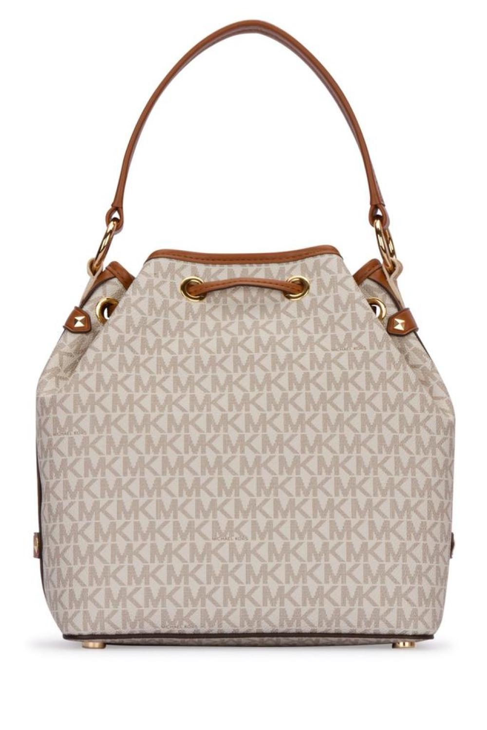 Michael Michael Kors Monogram Drawstring Bucket Bag