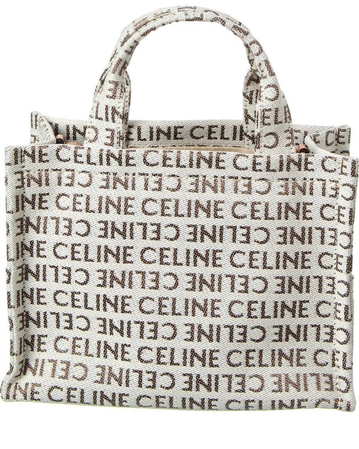 CELINE Cabas Thais Small Canvas Tote