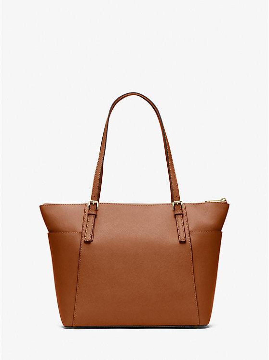 Jet Set Large Crossgrain Leather Top-Zip Tote Bag