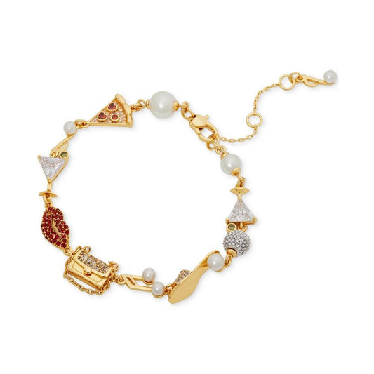 Gold-Tone Hit the Town Charm Bracelet