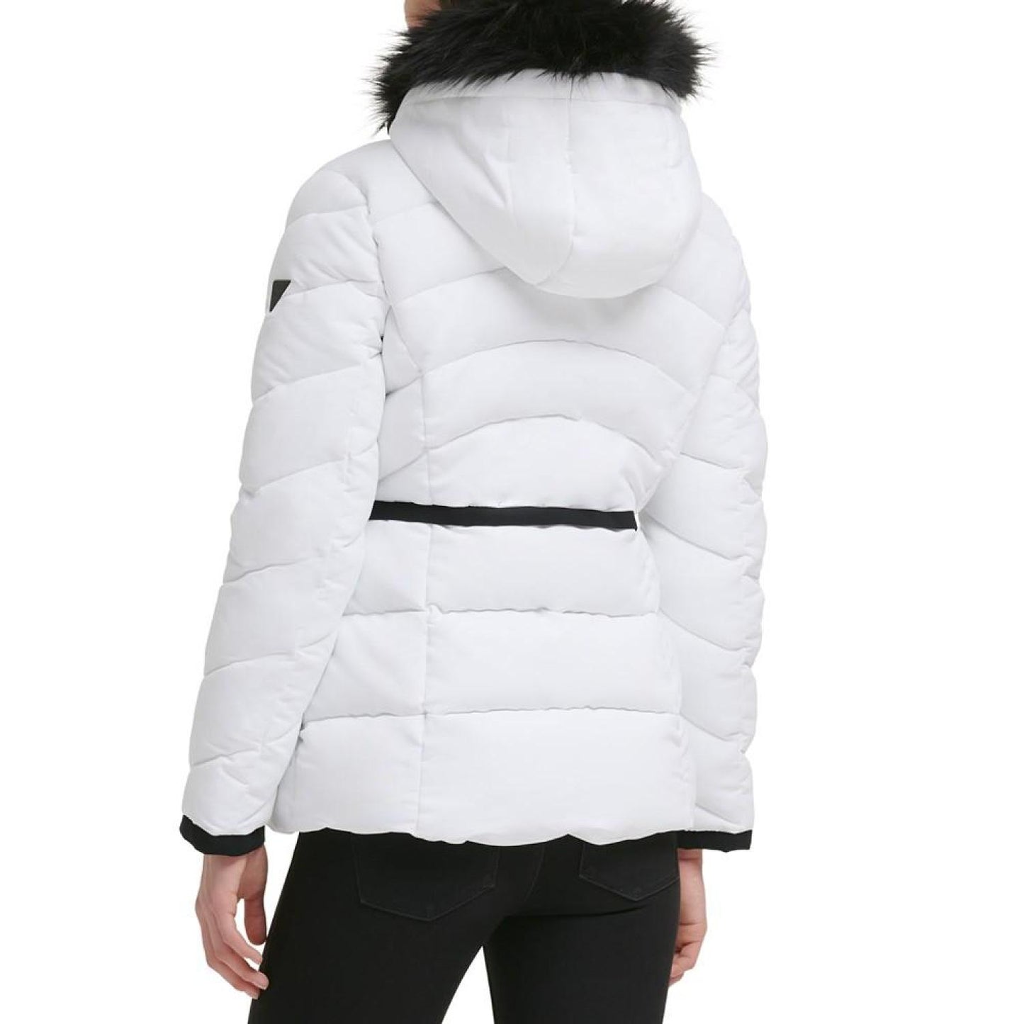 Women's Faux-Fur-Trim Hooded Puffer Coat