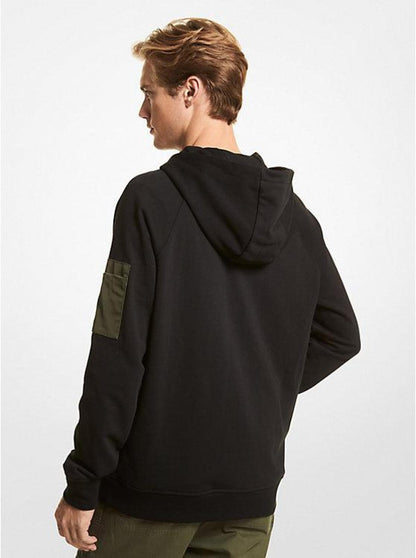 Cotton Blend Half-Zip Hoodie