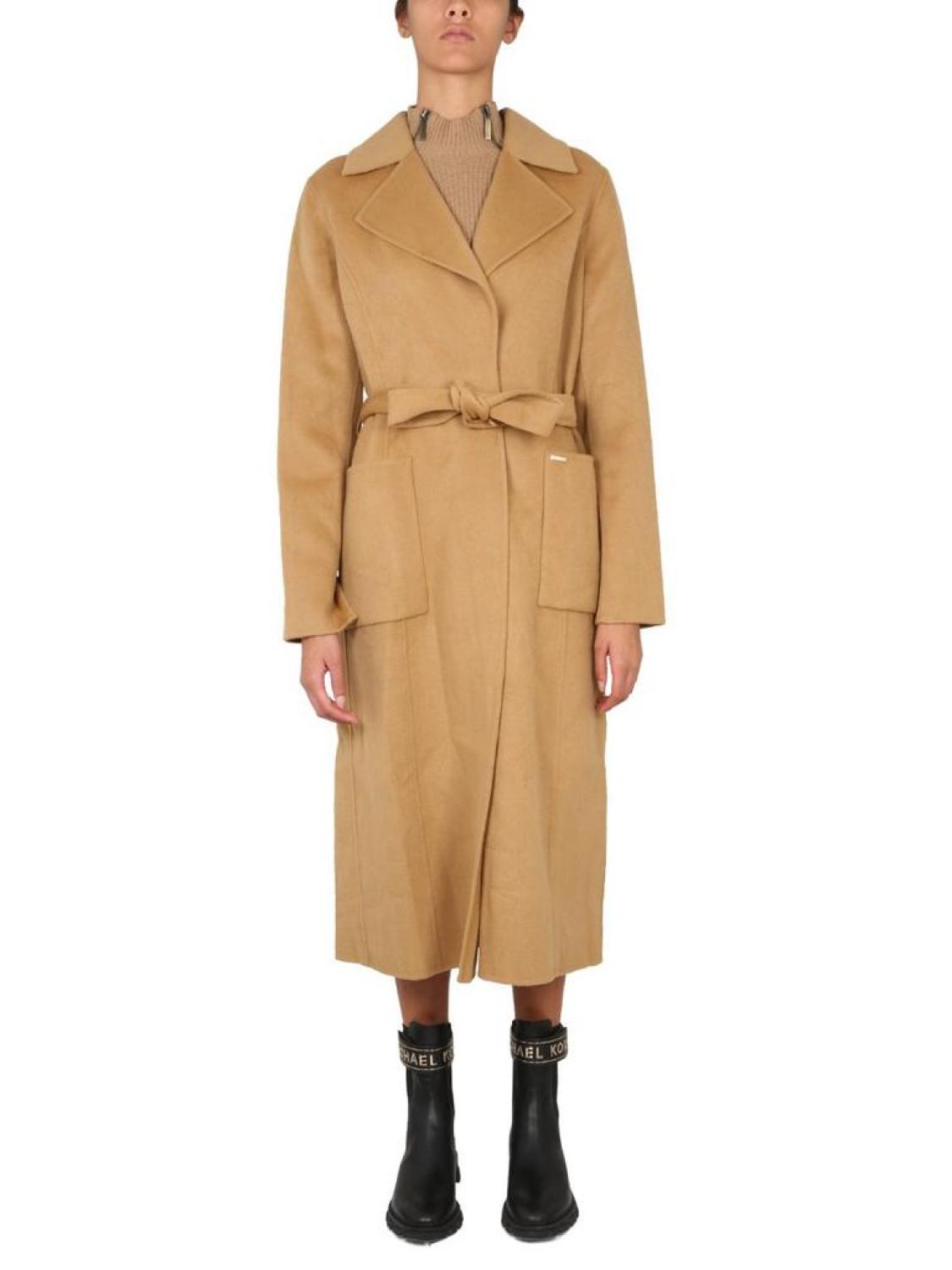 Michael Michael Kors Belted Long-Sleeved Coat