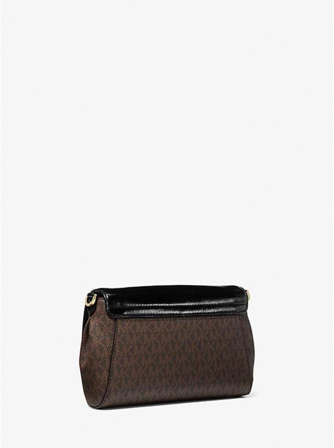 Jet Set Medium Signature Logo and Patent Convertible Crossbody Bag