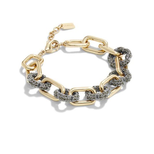 Faux Stone Signature Pave Tea Rose Link Bracelet