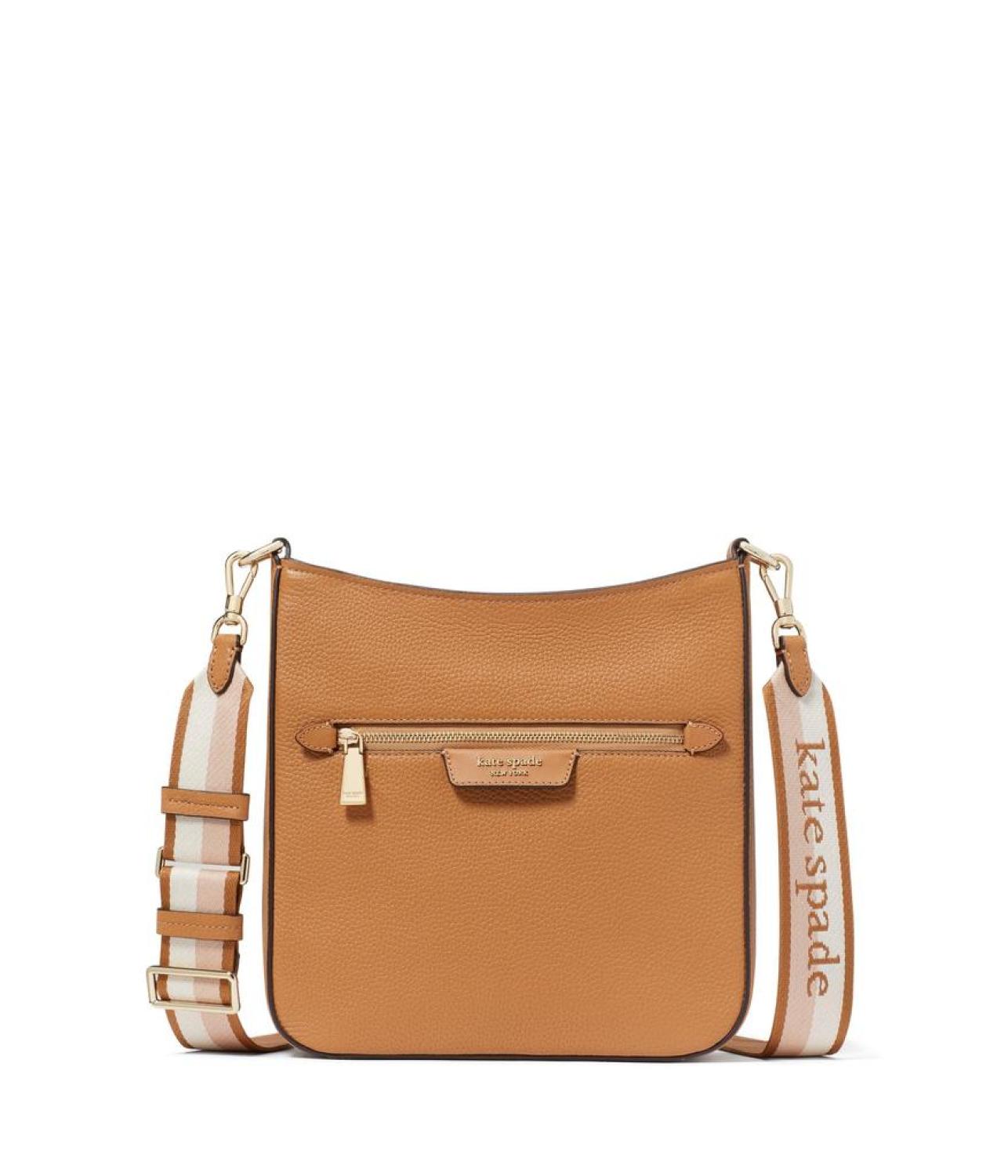 Hudson Pebbled Leather Messenger Crossbody