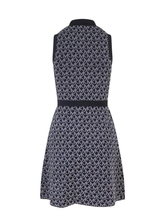 Michael Michael Kors Logo Jacquard Sleeveless Polo Dress