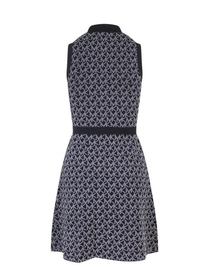 Michael Michael Kors Logo Jacquard Sleeveless Polo Dress