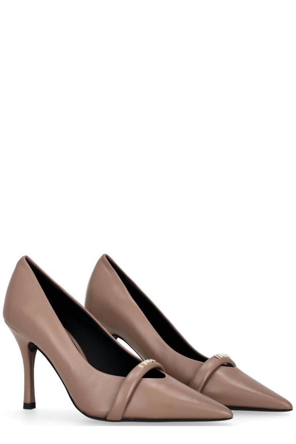 Furla Logo Lettering Pointed Toe Pumps