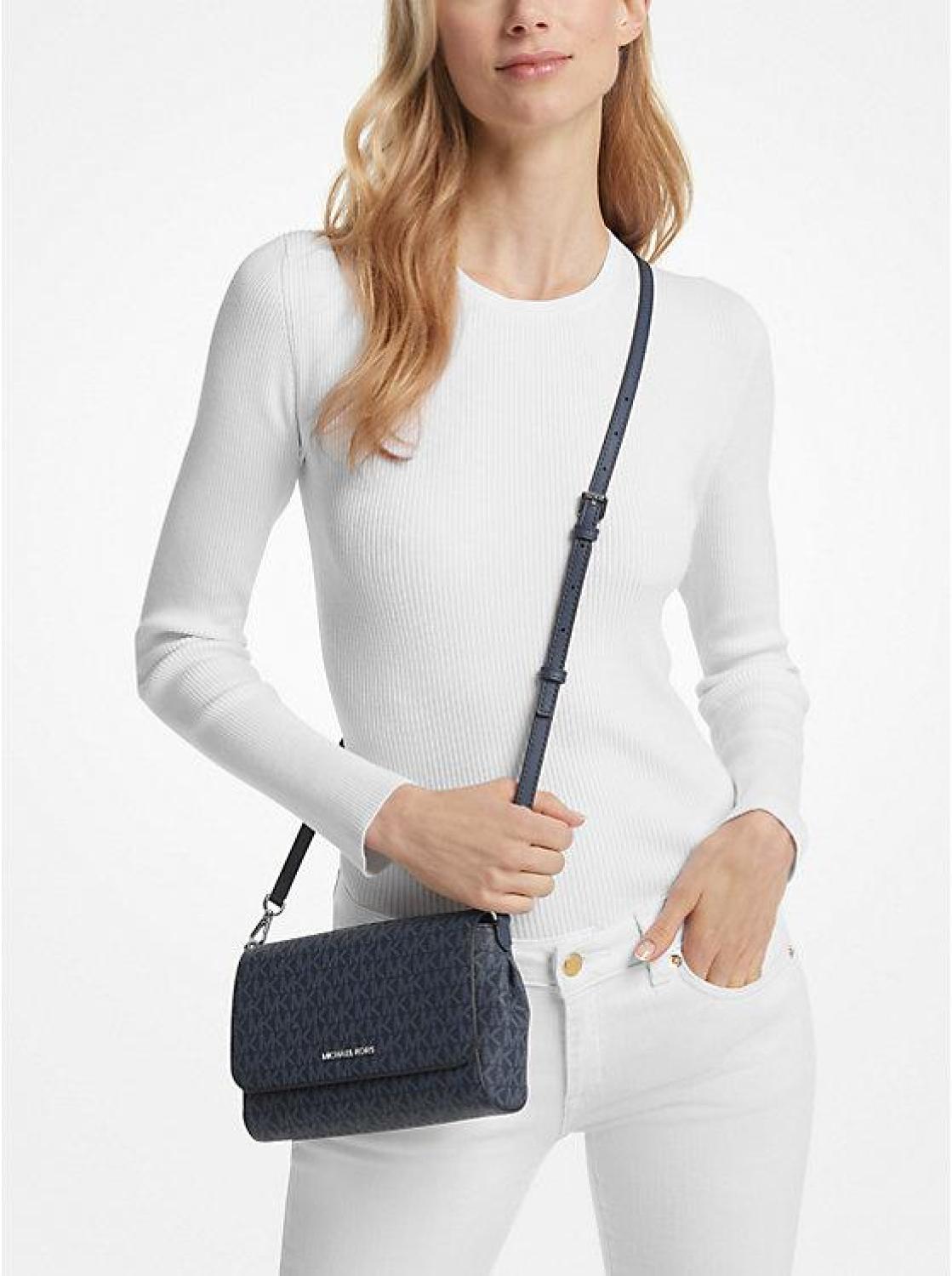 Medium Signature Logo Convertible Crossbody Bag