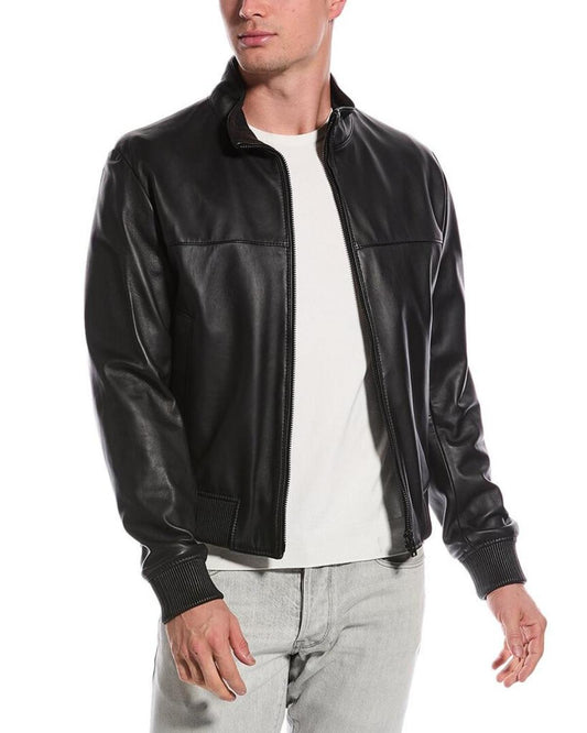 BOSS Hugo Boss Mapson Leather Jacket