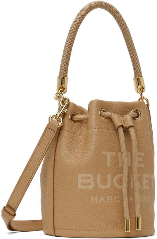 Beige 'The Leather Bucket' Bag