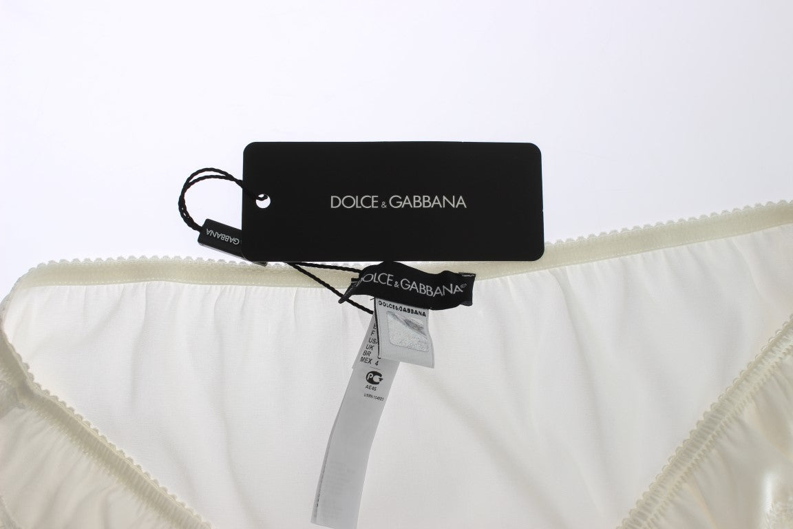 Dolce & Gabbana White Cotton Sport Stretch Bra Underwear