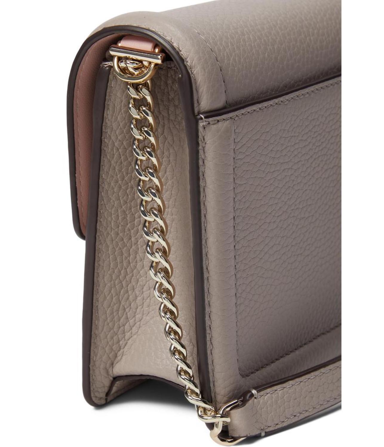 Knott Pebbled Leather Flap Crossbody