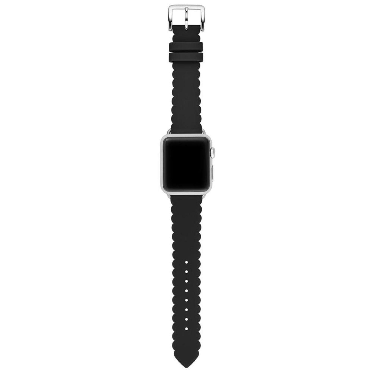 Women's Black Silicone Scallop Apple Watch® Strap