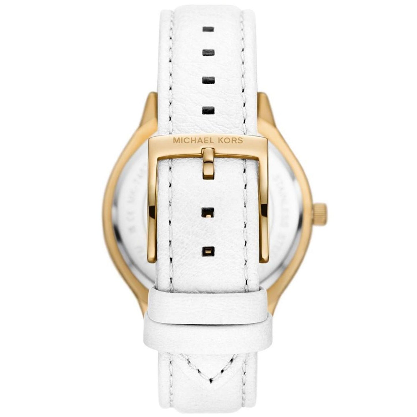 Women's Slim Runway Three-Hand White Leather Watch 38mm