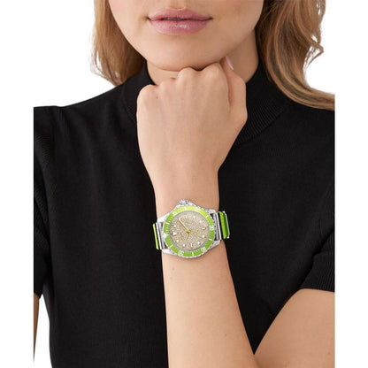 Women's Everest Quartz Three-Hand Lime Green Silicone Watch 43mm