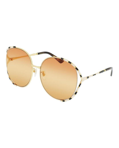 Round-Frame Metal Sunglasses