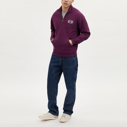 Coach Outlet Relaxed Quarter Zip Sweatshirt