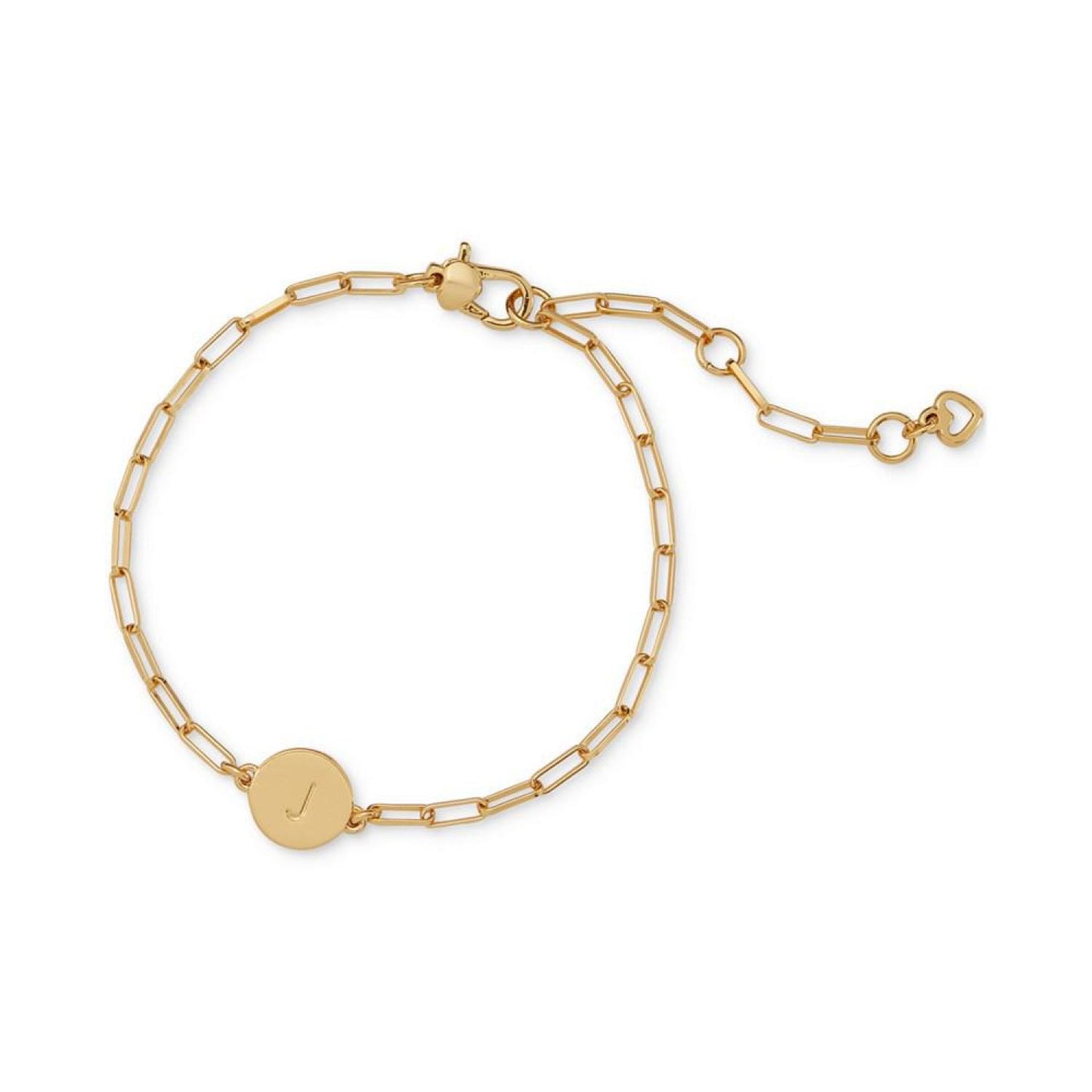 Gold-Tone Initial A Chain Link Bracelet