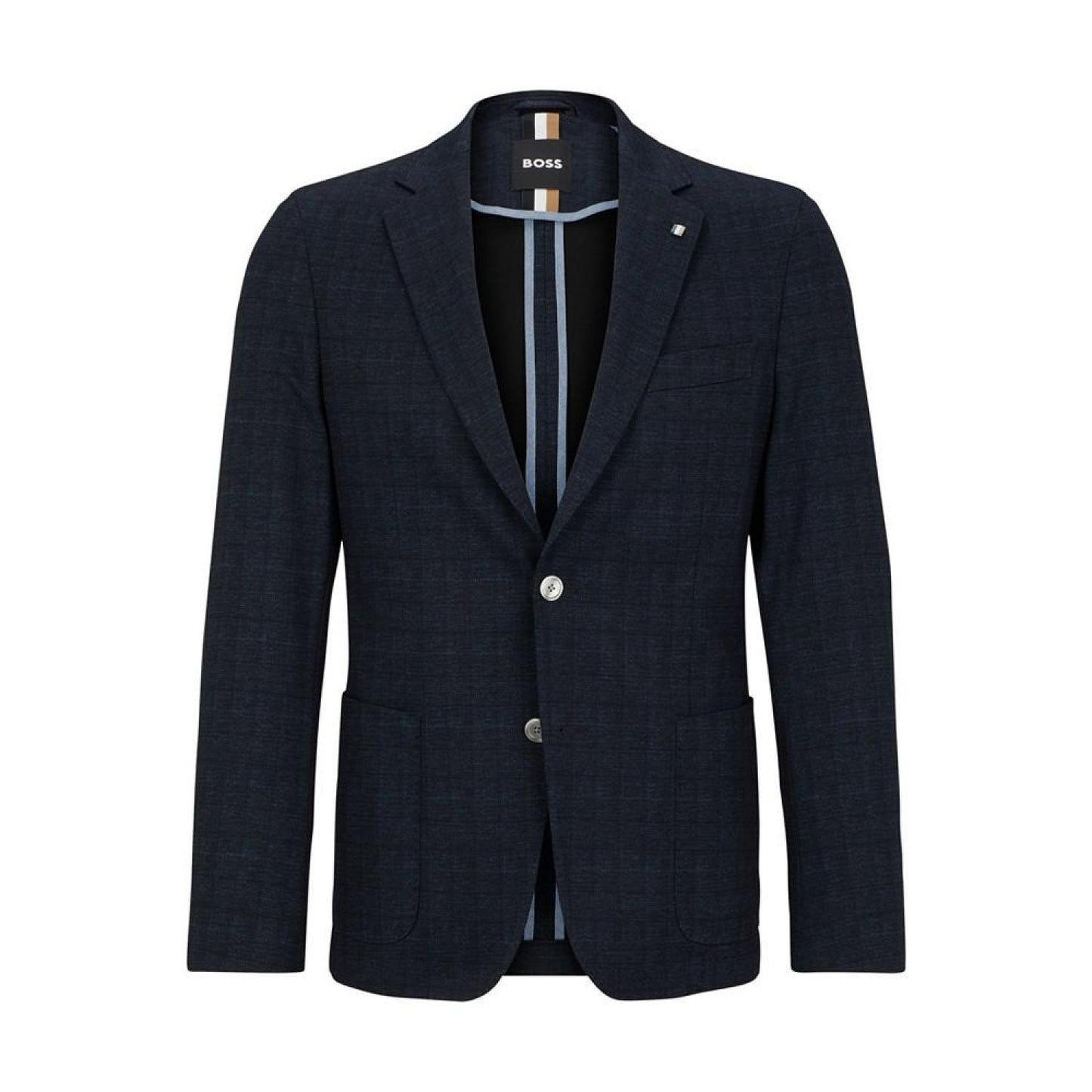 Men's Checked Stretch Cloth Slim-Fit Jacket