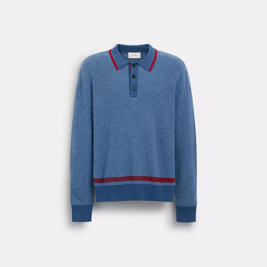 Coach Outlet Knit Long Sleeve Polo