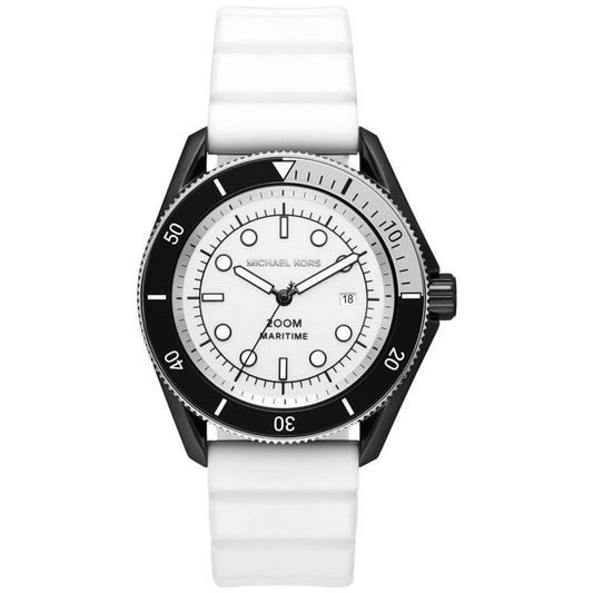 Men's Maritime Three-Hand White Silicone Watch 42mm