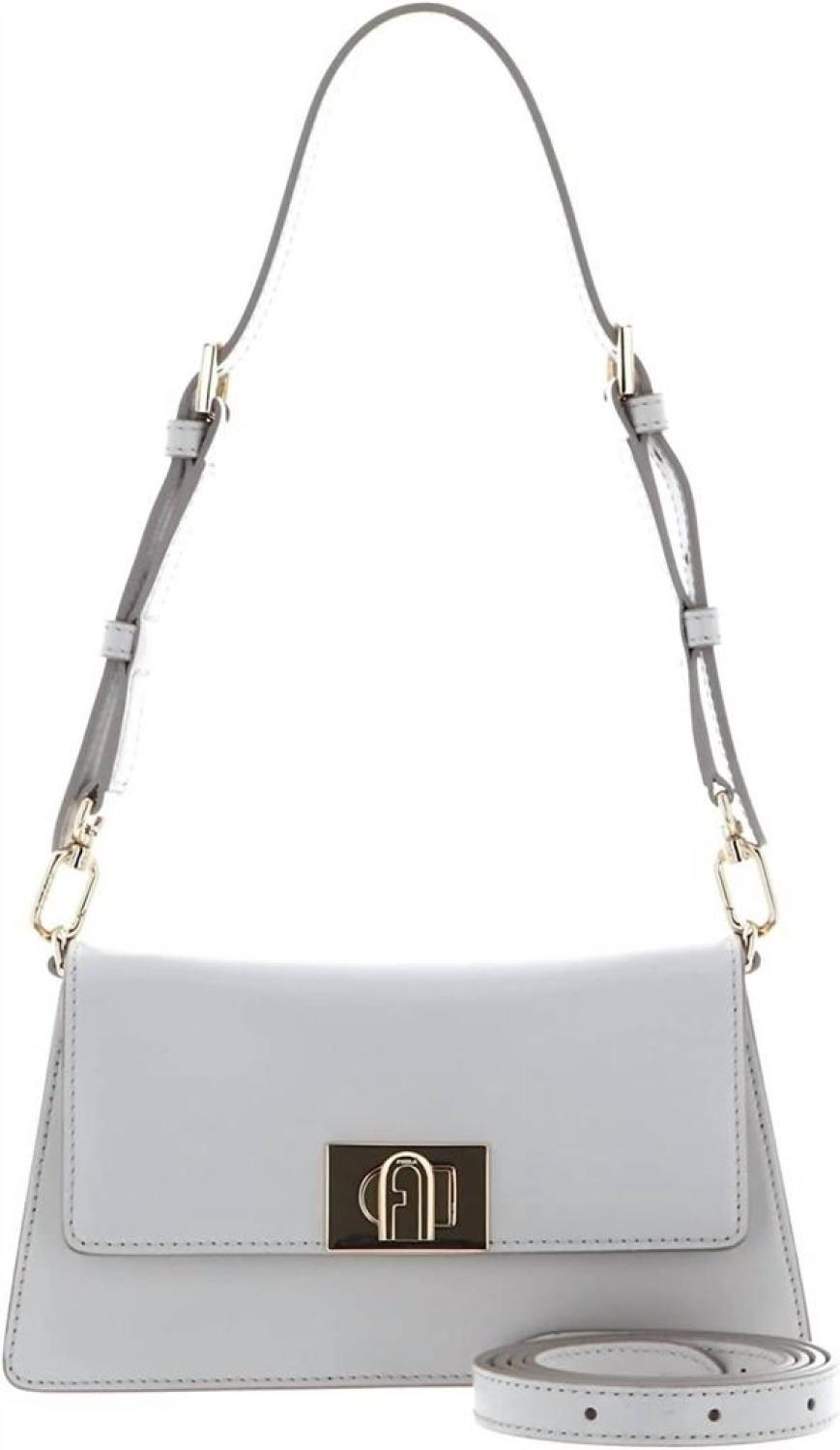 Women's Zoe Leather Shoulder Handbag In Marshmallow