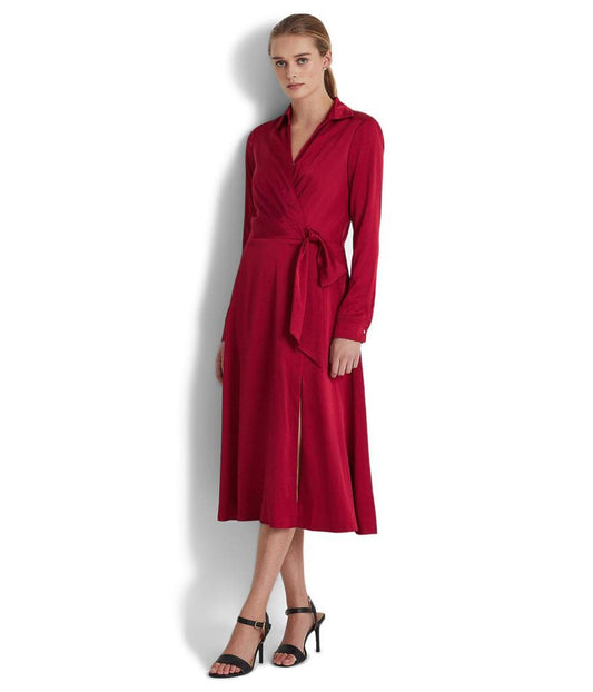 Charmeuse Surplice Dress