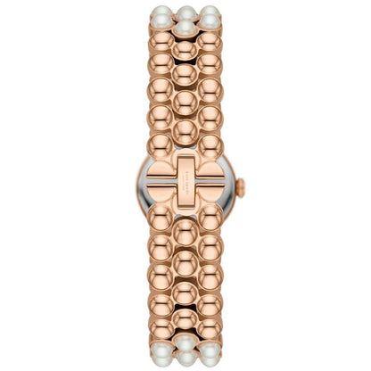 Kate Spade Women's Monroe Imitation Pearl Three-Hand Rose Gold-Tone Stainless Steel Bracelet Watch 24mm