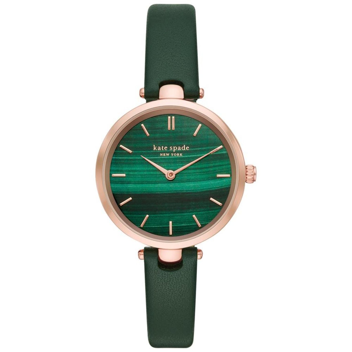 Women's Holland Green Leather Strap Watch 34mm