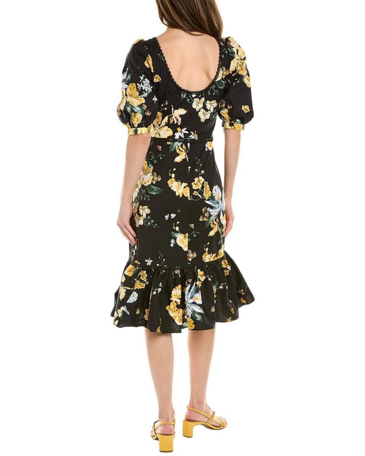 Marchesa Notte Floral Print Sheath Dress