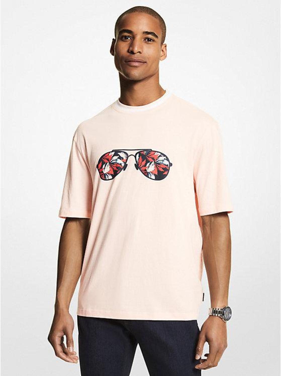 Floral Aviator Cotton T-Shirt