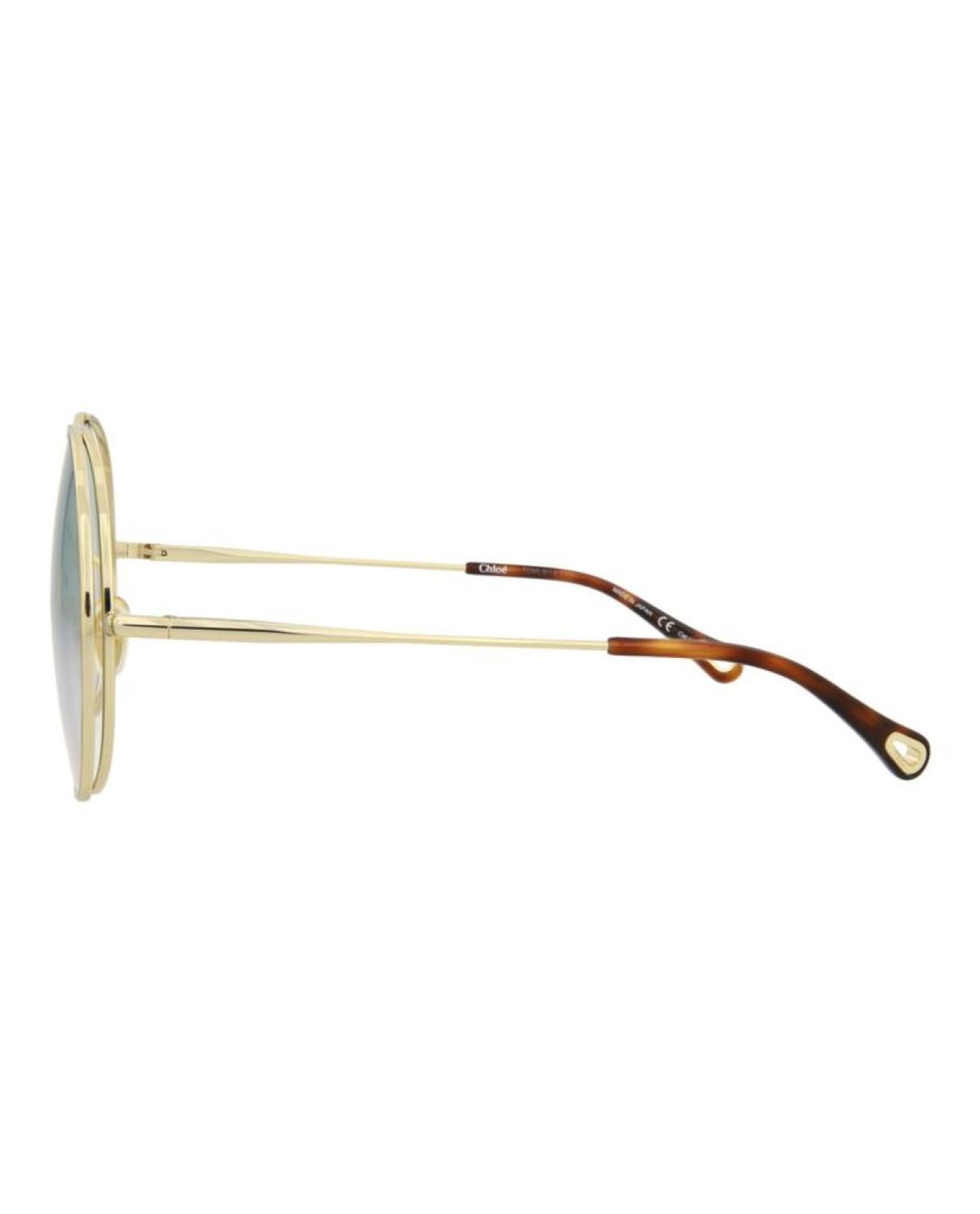 Round-Frame Metal Sunglasses