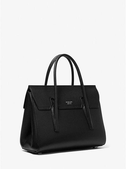 Campbell Medium Pebbled Leather Satchel