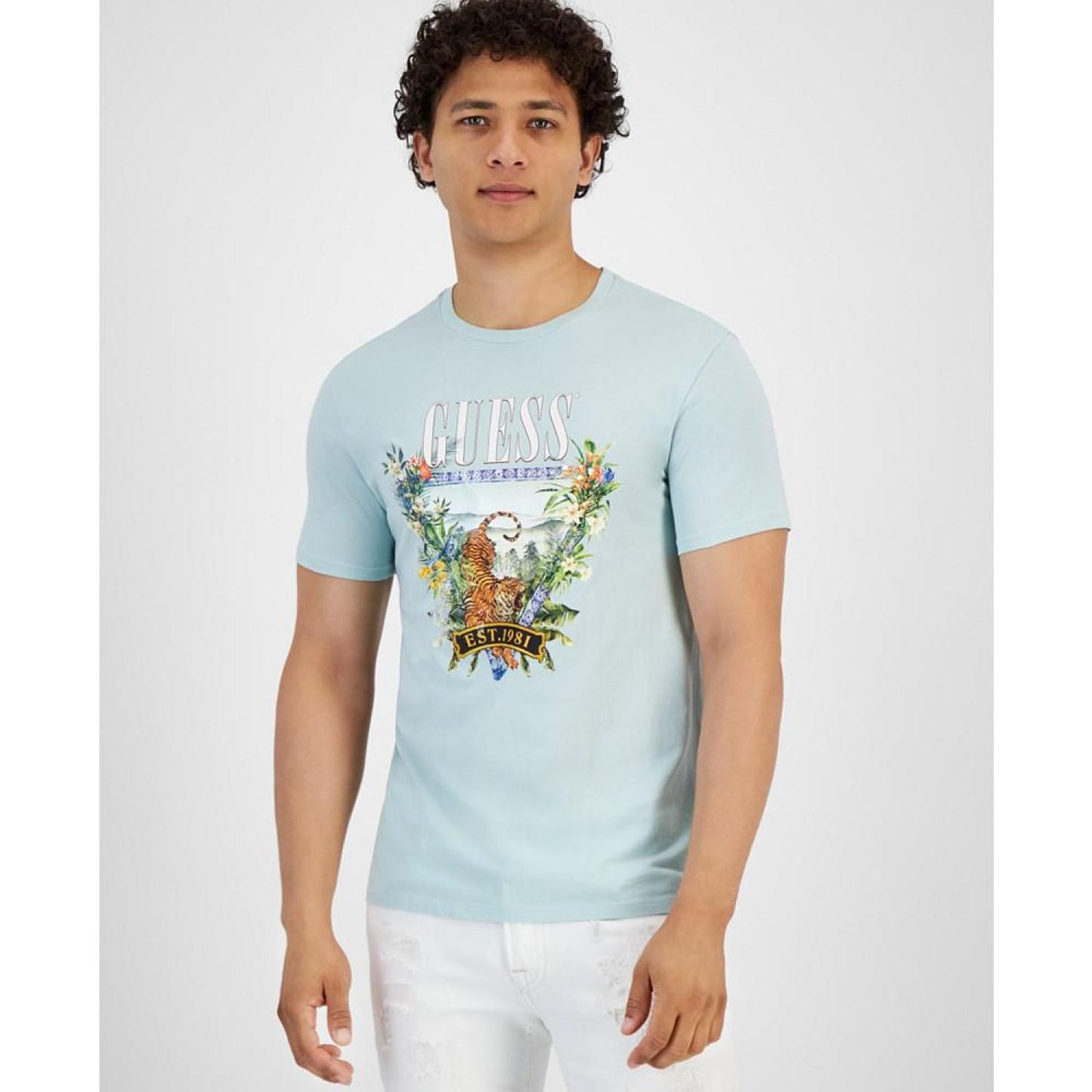 Men's Tiger Paradise Graphic Short-Sleeve Crewneck T-Shirt