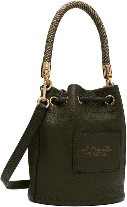 Green 'The Leather Bucket' Bag