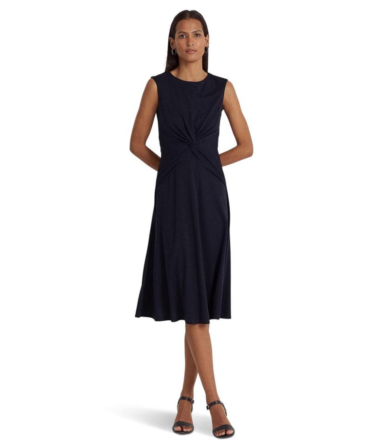 Twist Front Jersey Dress