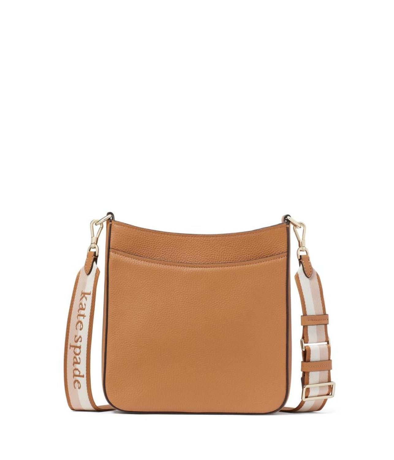 Hudson Pebbled Leather Messenger Crossbody