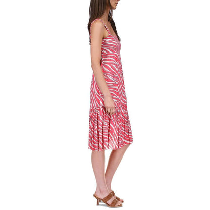 Women's Zebra Sleeveless Midi Dress