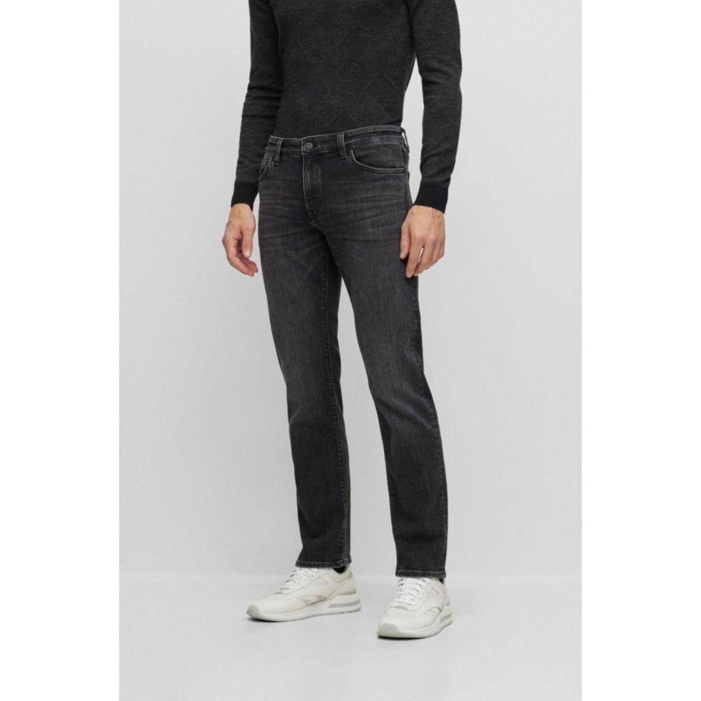 Regular-fit jeans in black Coolmax denim